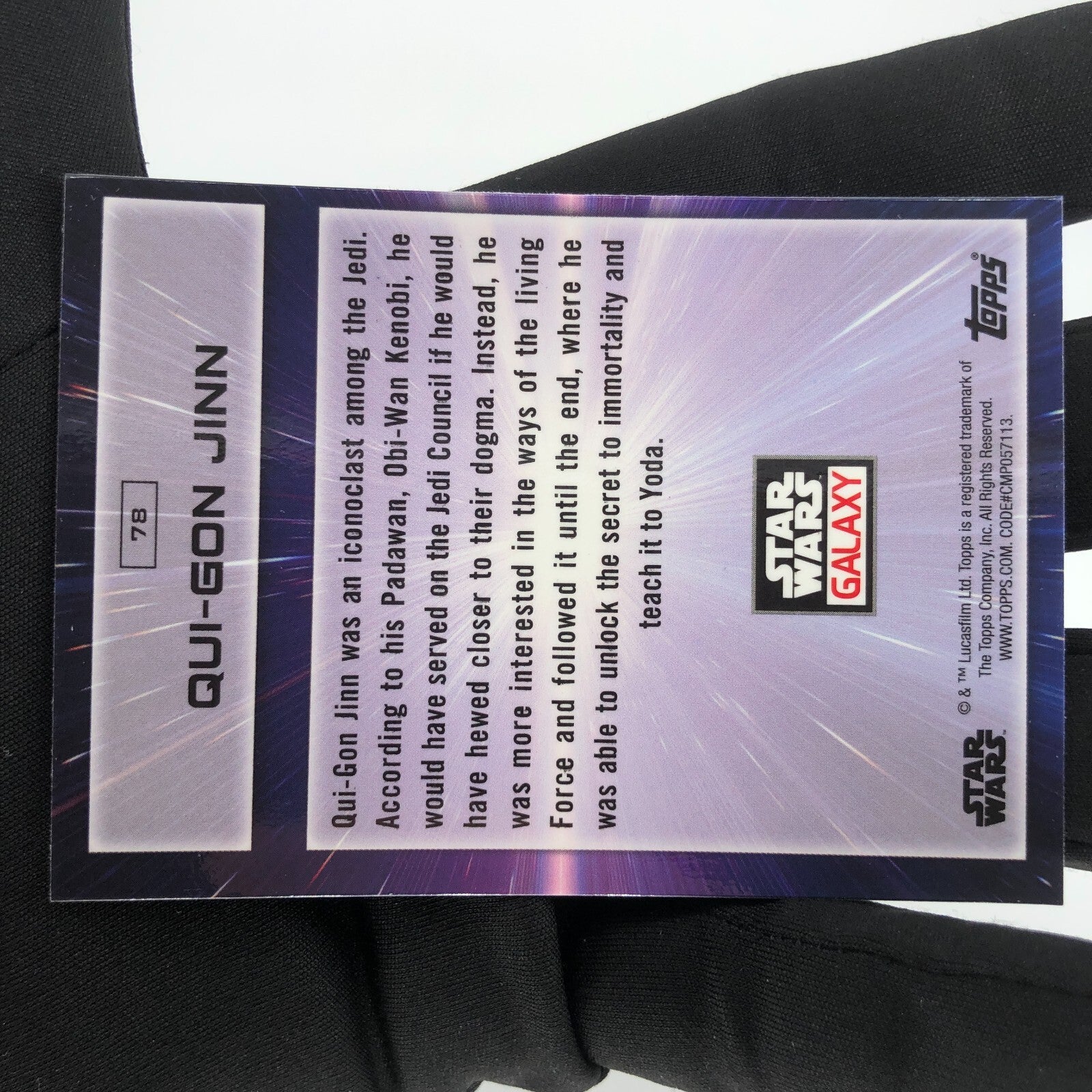 Star Wars Galaxy 78 Qui-Gon Jinn 2022 Topps Chrome [Rank A+]
