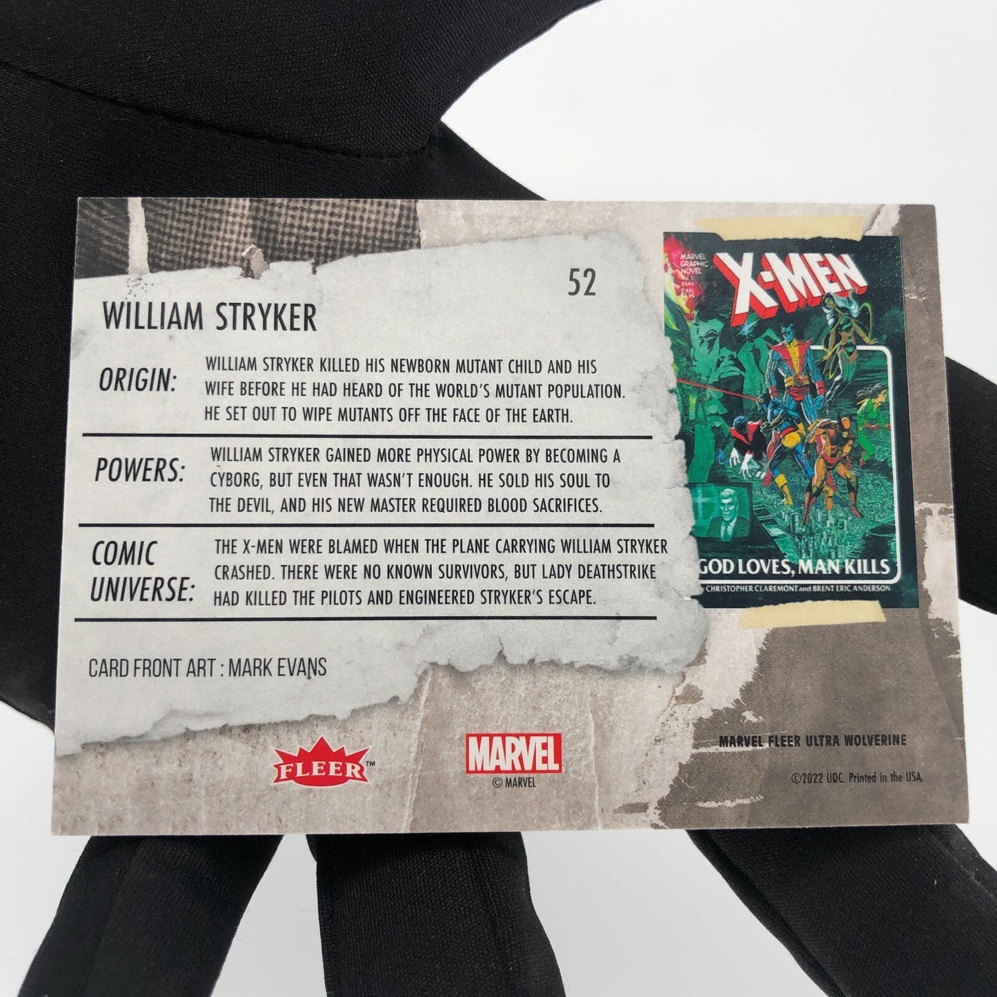 Marvel Card William Stryker 52 Green Fleer Upper Wolverine Ultra [A]