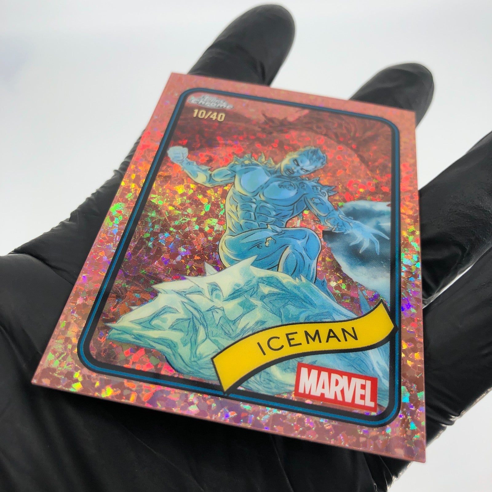 Marvel Card Iceman 179 Rose Gold /40 Mini Diamond Topps Chrome 2025 [NM]