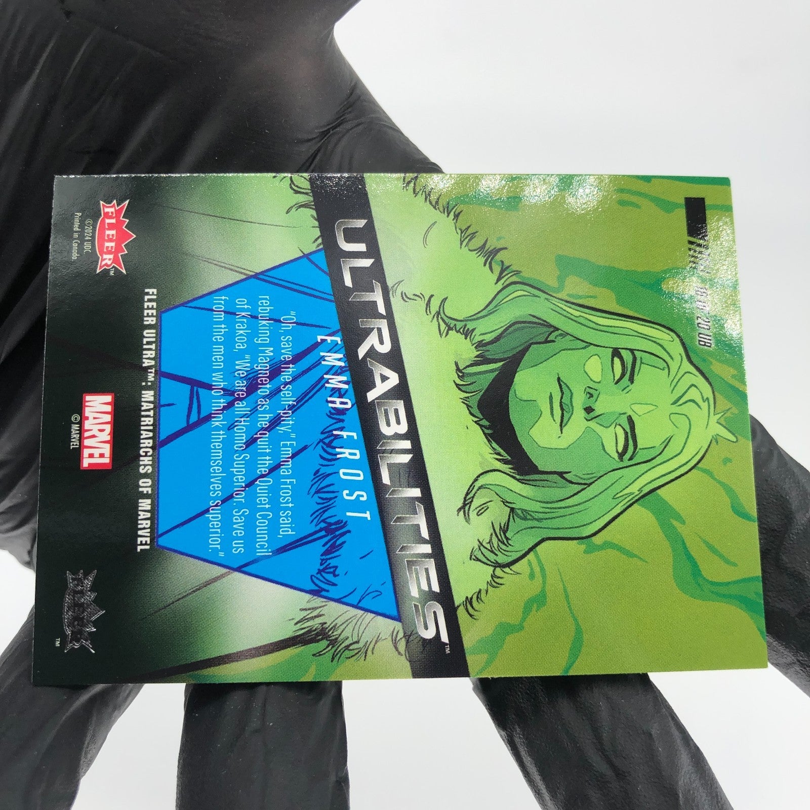 Marvel Card Emma Frost 18 of 20 Ultrabilities Matriarchs 2024 Upper Deck [NM]