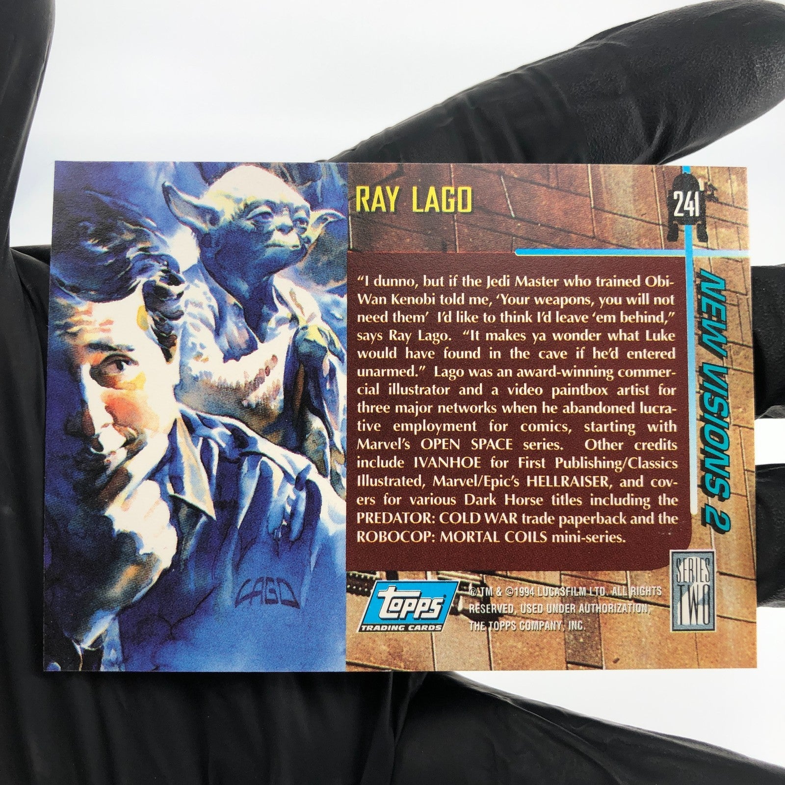 Star Wars Galaxy Card Luke Darth Vader Ray Lago 241 Topps Vader 1994 [NM]