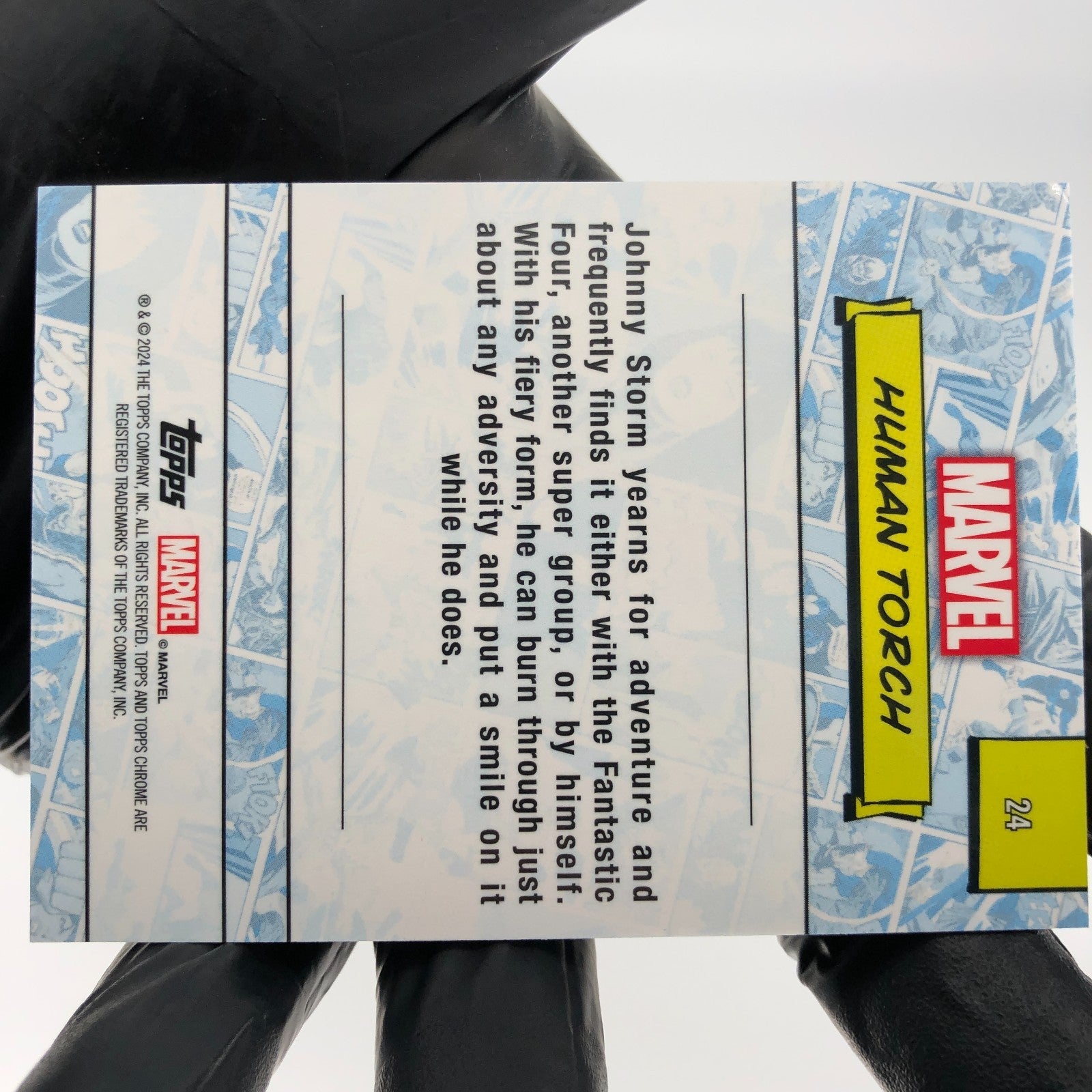 Marvel Card Human Torch 24 Green /99 Refractor Topps Sapphire 2024 [NM]