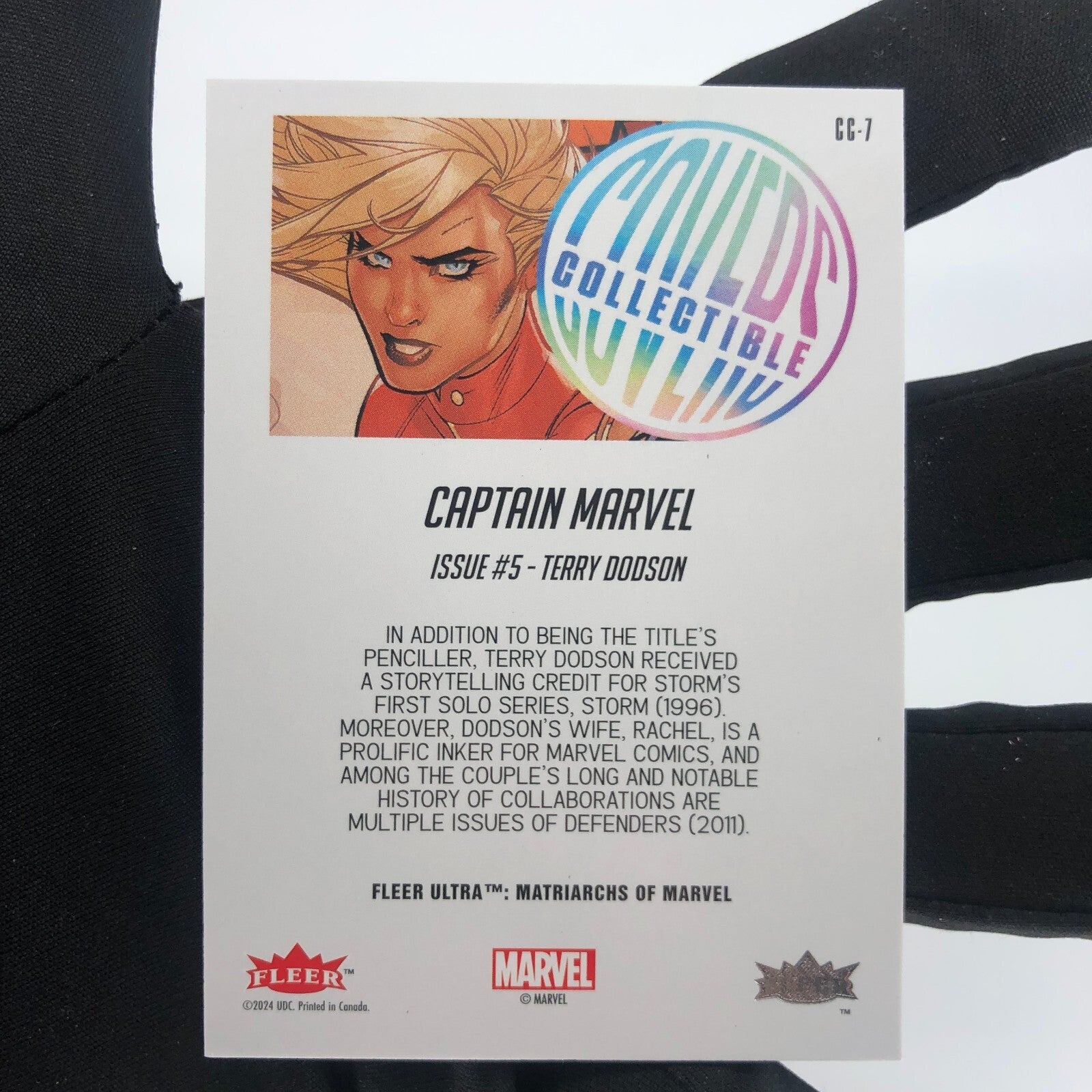 Marvel Card Captain Marvel CC-7 Cover Holo Matriarchs 2024 Fleer Upper Deck [NM]