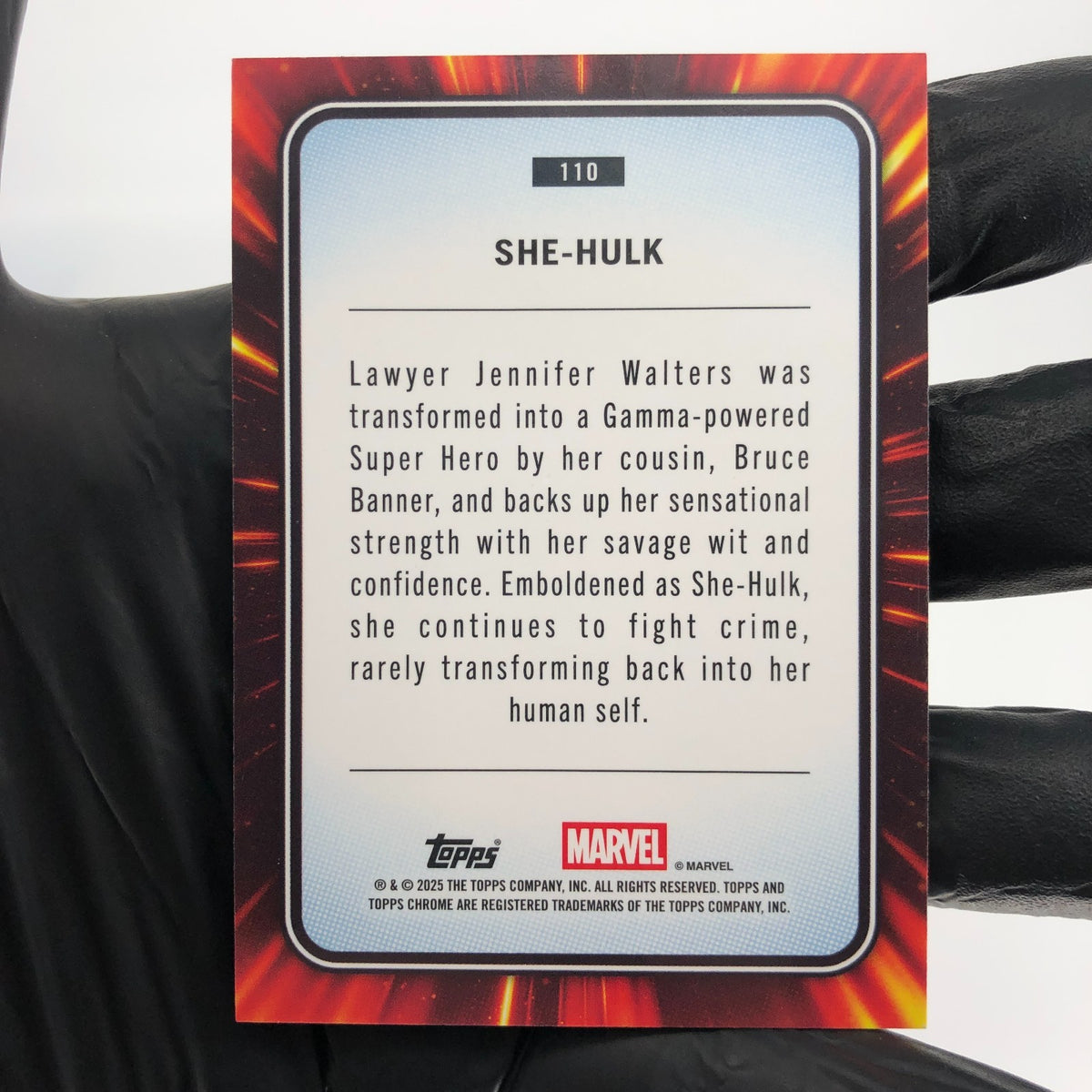 Marvel Card She-Hulk 110 Black Web /399 Topps Chrome 2025 [NM]