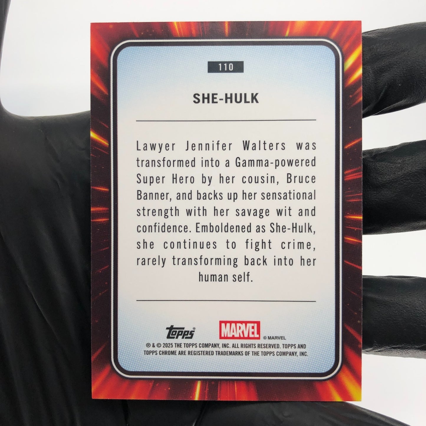 Marvel Card She-Hulk 110 Black Web /399 Topps Chrome 2025 [NM]