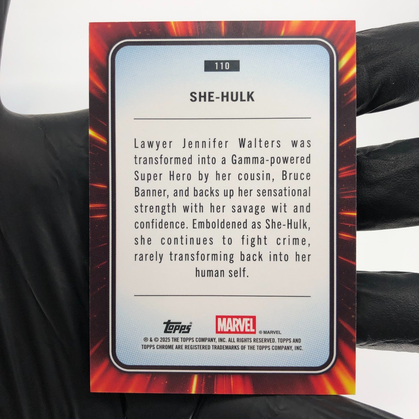Marvel Card She-Hulk 110 Black Web /399 Topps Chrome 2025 [NM]