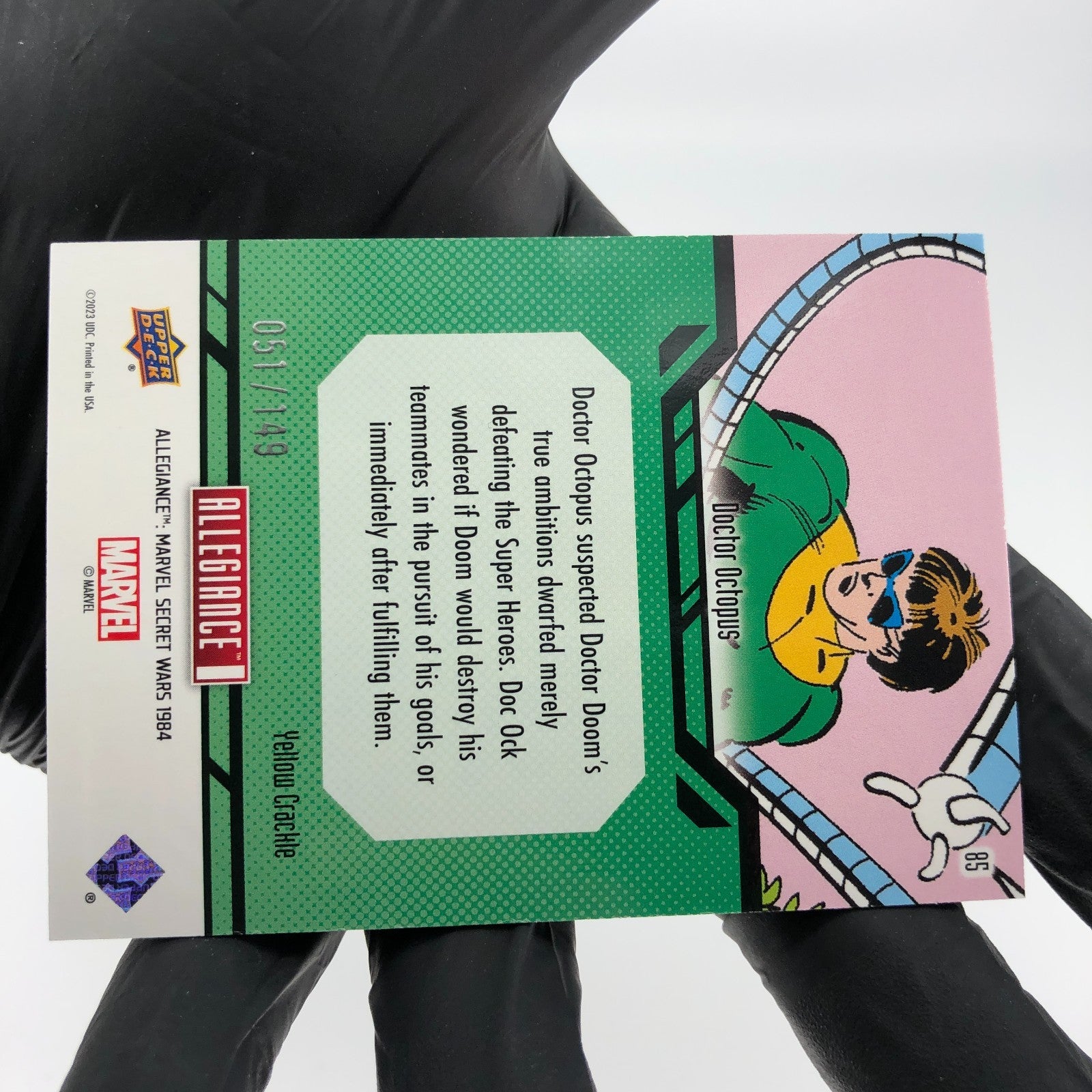 Marvel Card Doctor Octopus 85 Yellow /149 Secret Wars Allegiance Upper Deck [NM]