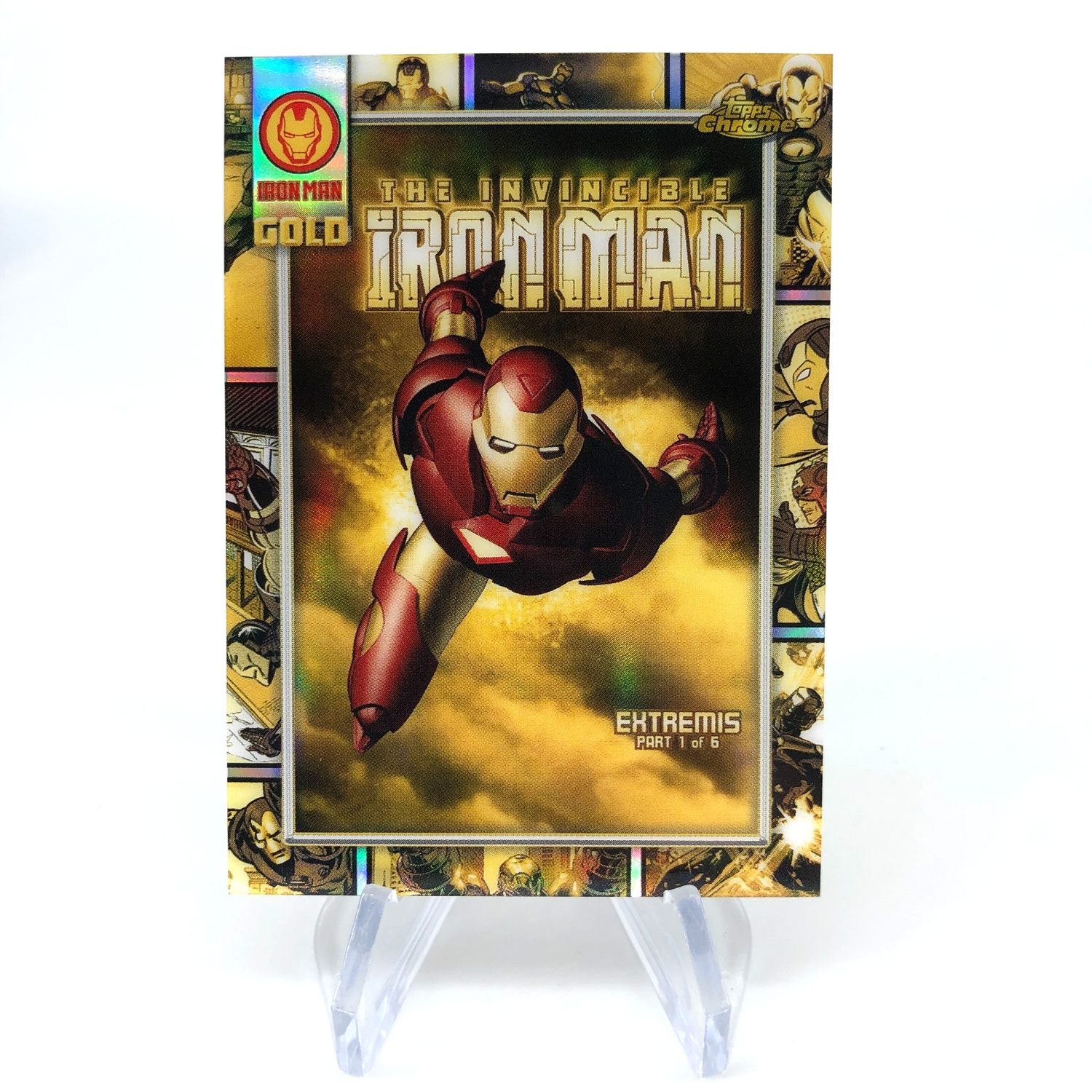 Marvel Card Iron Man IM-7 Gold Topps Chrome 2025 [NM]