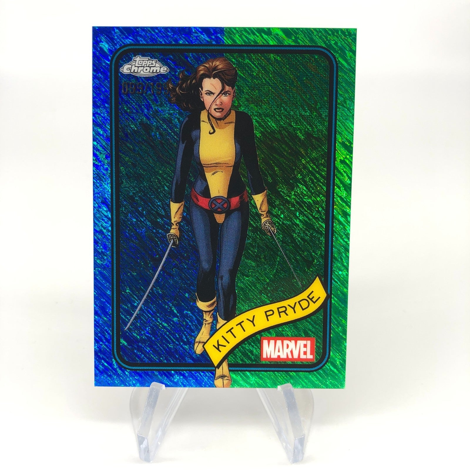 Marvel Card Kitty Pryde 188 Blue Green Shimmer /199 Topps Chrome 2025 [NM]