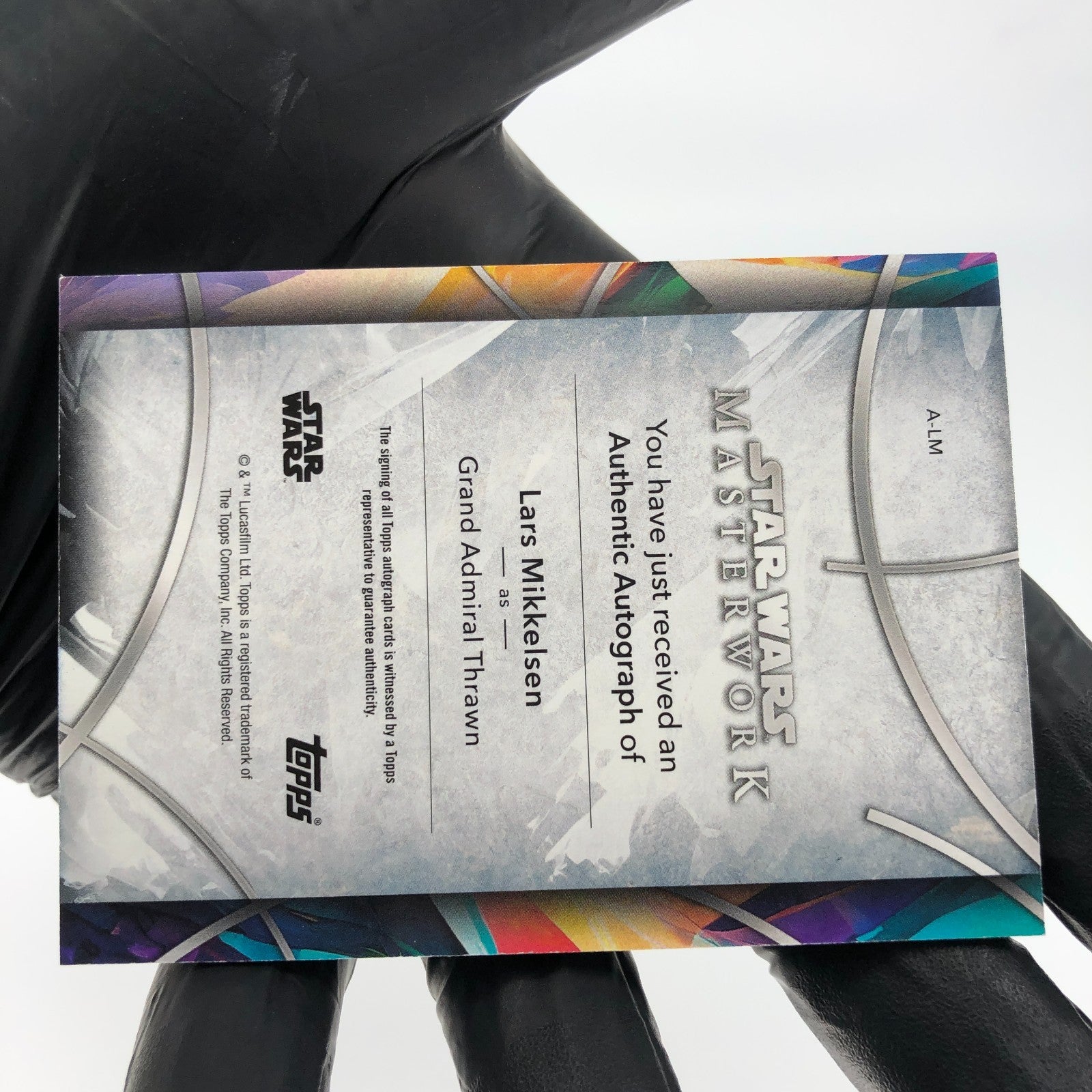 2024 Topps Masterwork Star Wars Admiral Thrawn A-LM Autograph Lars Mikkelsen