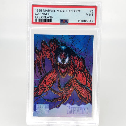 PSA 9 Marvel Card Carnage 2 Holoflash Upper Deck Masterpieces 1995 [9]