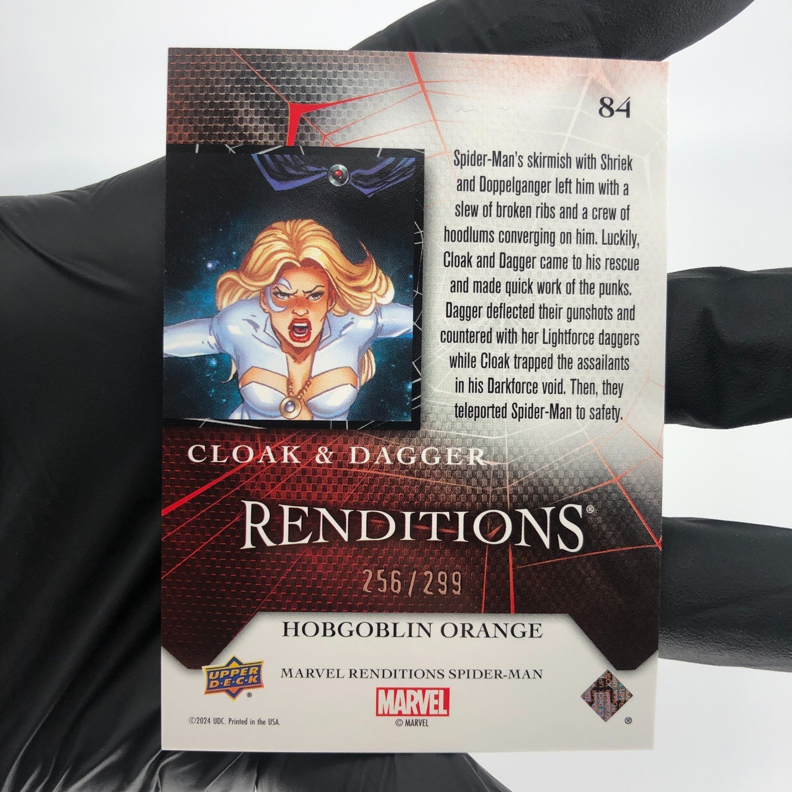 Marvel Card Cloak & Dagger 84 Orange  /299 Fleer Upper Deck Renditions [NM]