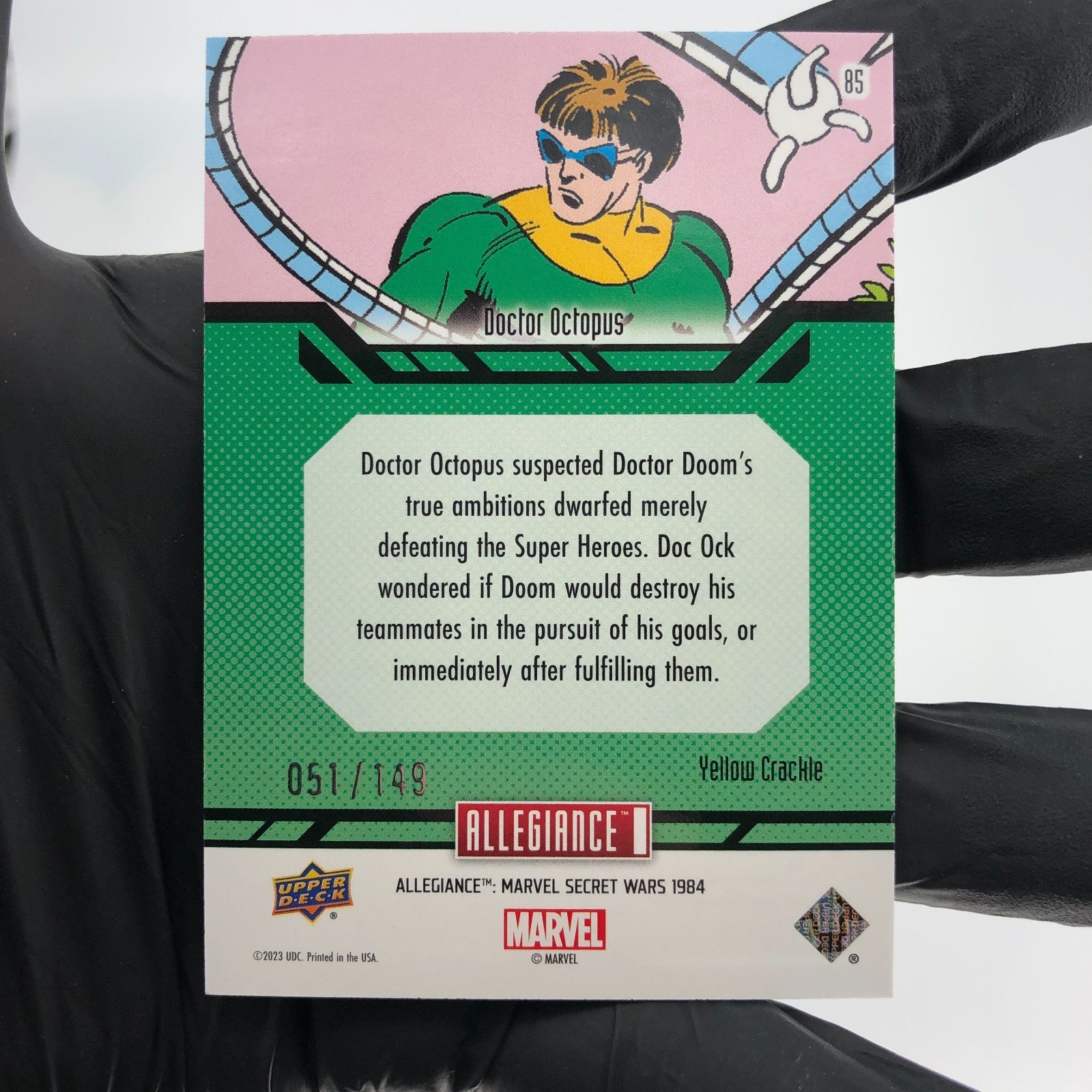 Marvel Card Doctor Octopus 85 Yellow /149 Secret Wars Allegiance Upper Deck [NM]