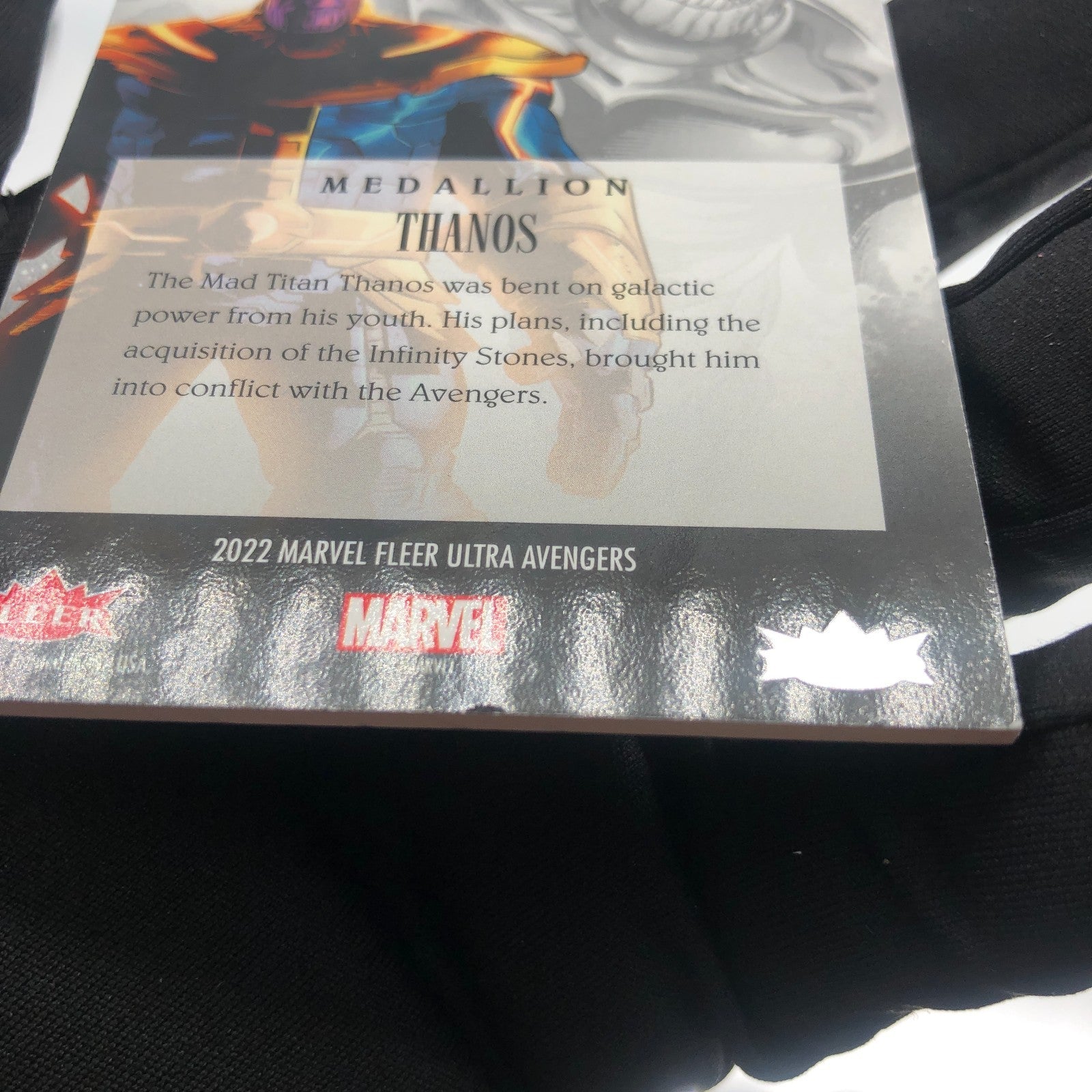 Marvel Card Thanos M-43 Medallion Fleer Upper Deck Avengers Ultra [Exc.]