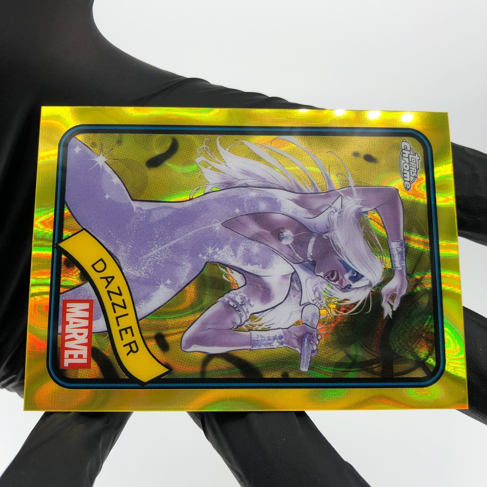 Marvel Card Dazzler 52 Yellow Lava Refractor Topps Chrome 2025 [NM]