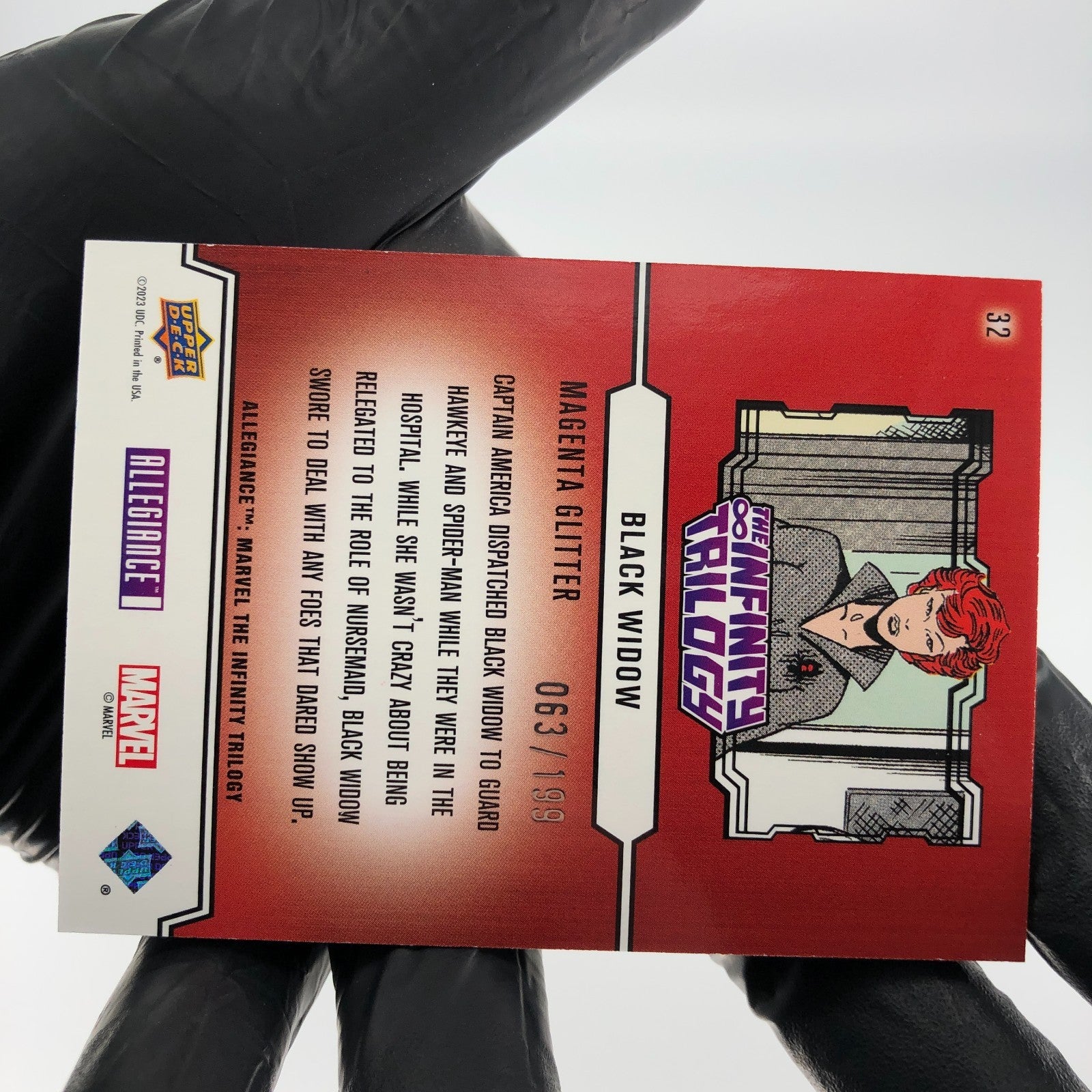 Marvel Card Black Widow 32 Magenta /199 Infinity Allegiance Upper Deck [NM]