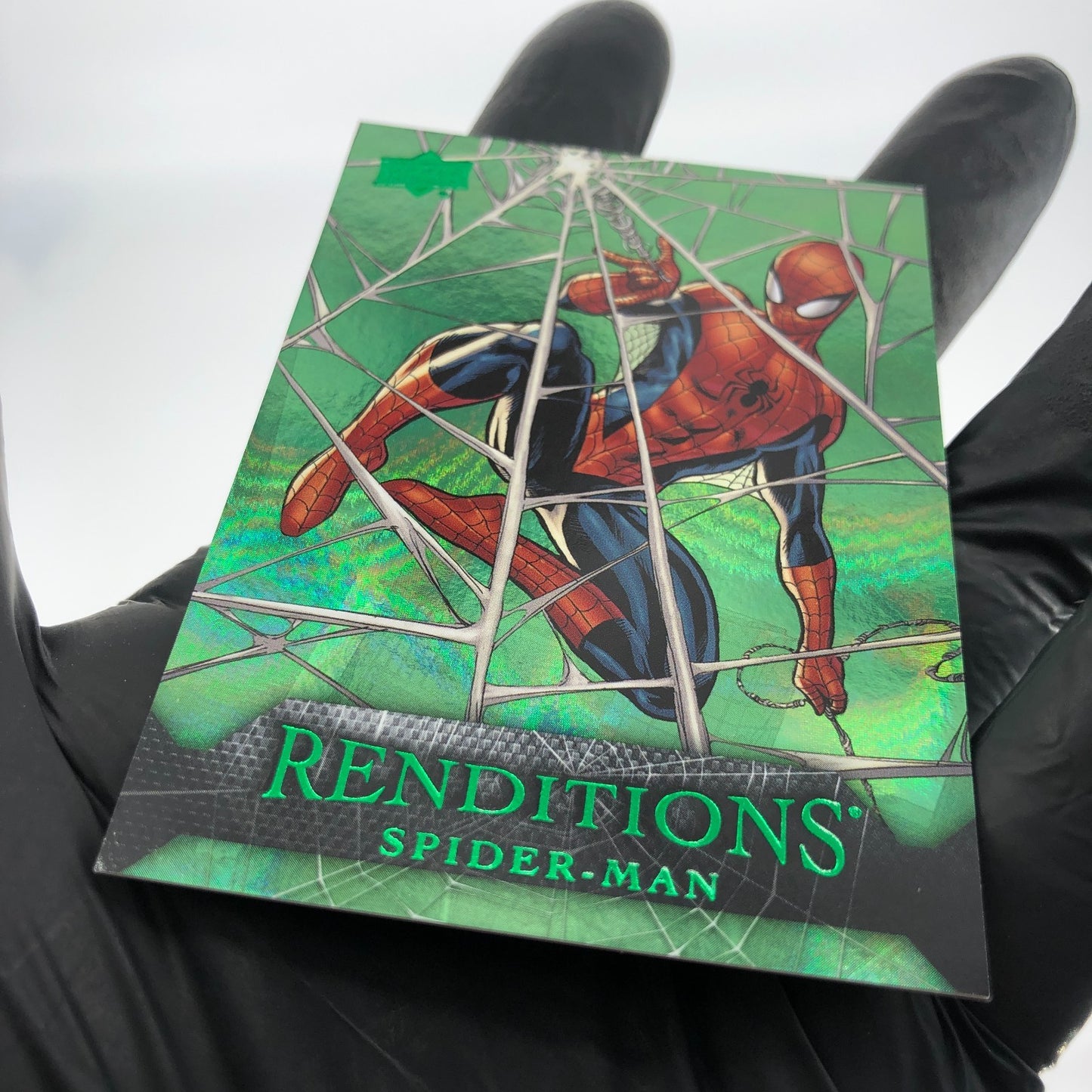 Marvel Card Spider-Man 50 Green  /399 Fleer Upper Deck Renditions [NM]