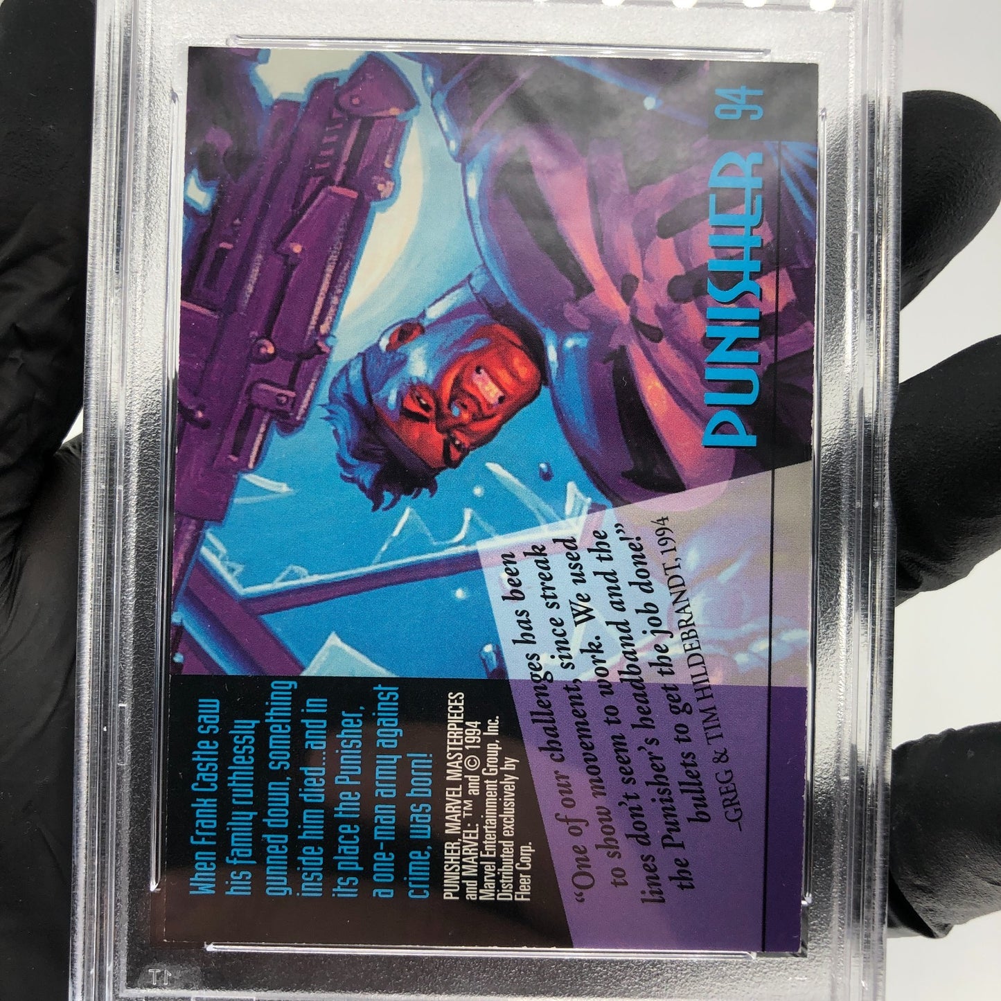PSA 7 Marvel Card Punisher 94 Gold Signature Upper Deck Masterpieces 1994 [7]