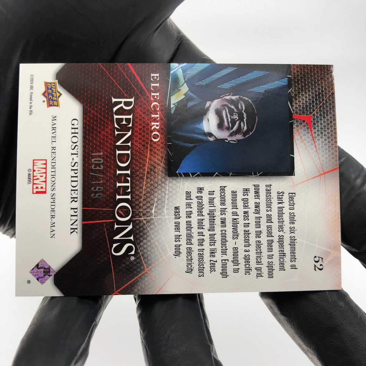 Marvel Card Electro 52 Pink /199 Fleer Upper Deck Renditions [NM]