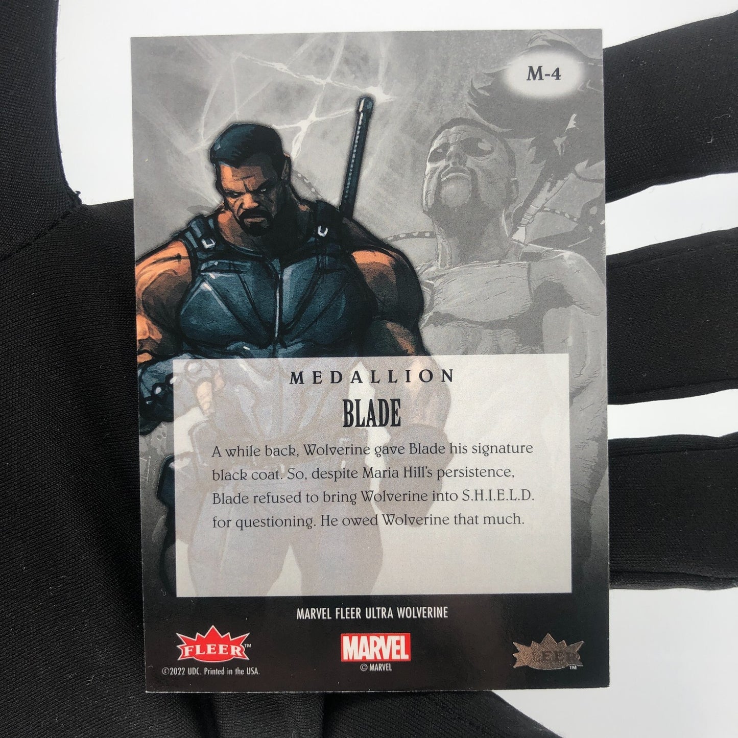 Marvel Card Blade M-4 Medallion Fleer Upper Deck Wolverine Ultra [Rank A]