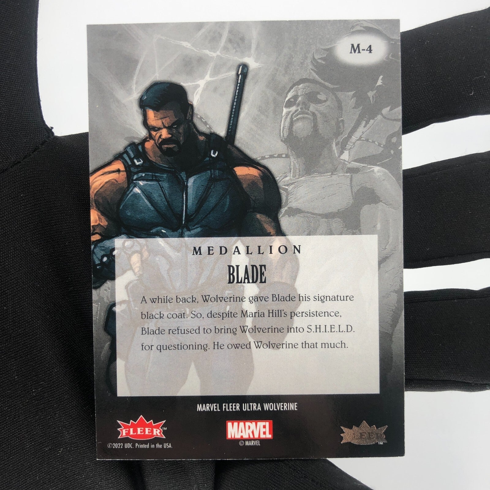 Marvel Card Blade M-4 Medallion Fleer Upper Deck Wolverine Ultra [Rank A]