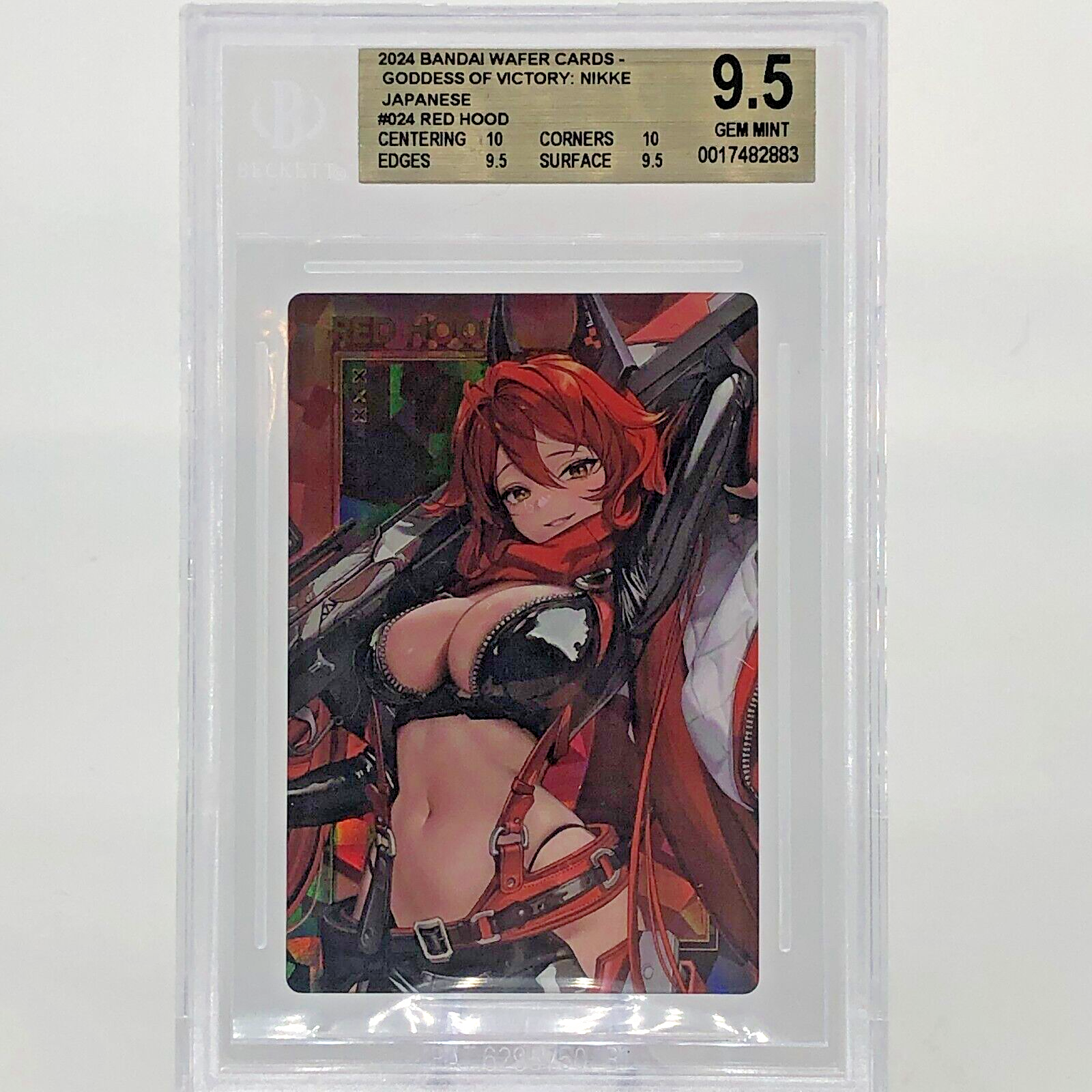 Nikke Card BGS 9.5 Red Hood No.024 Wafer Holo Bandai Japanese Sealed Waifu [9.5]