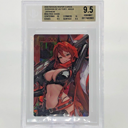 Nikke Card BGS 9.5 Red Hood No.024 Wafer Holo Bandai Japanese Sealed Waifu [9.5]