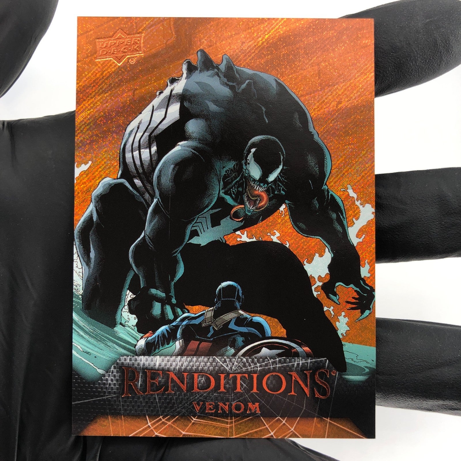 Marvel Card Venom 57 Orange  /299 Fleer Upper Deck Renditions [NM]