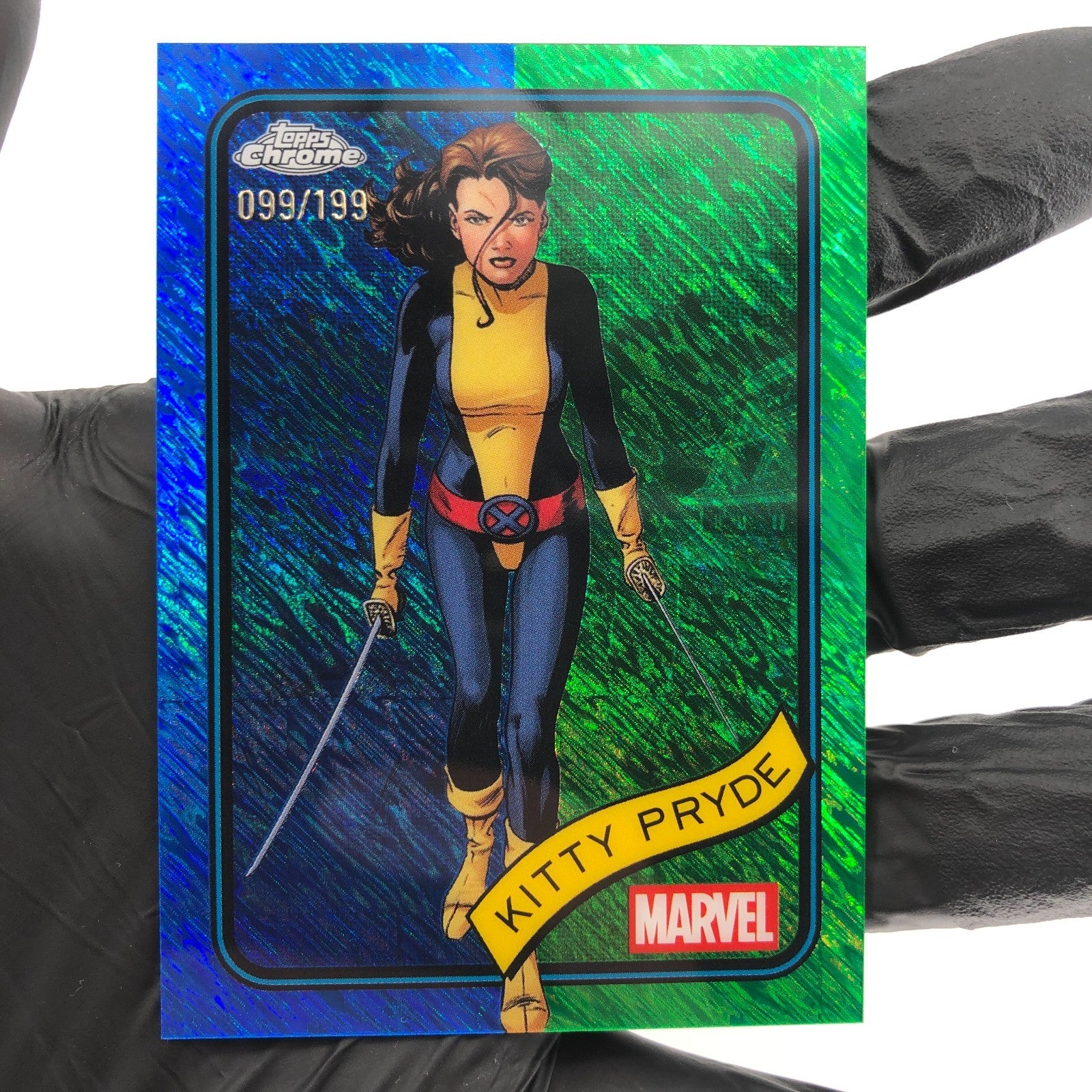 Marvel Card Kitty Pryde 188 Blue Green Shimmer /199 Topps Chrome 2025 [NM]