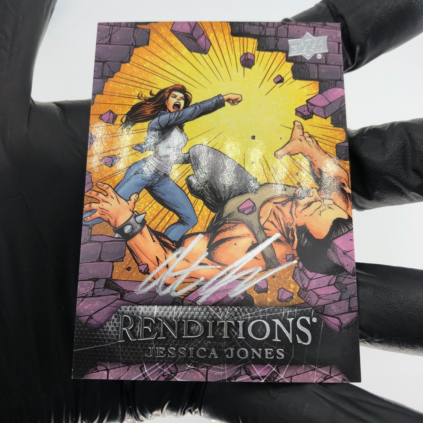 Marvel Card Jessica Jones 85 Signed  /65 Anthony Spay Upper Deck Renditions [NM]