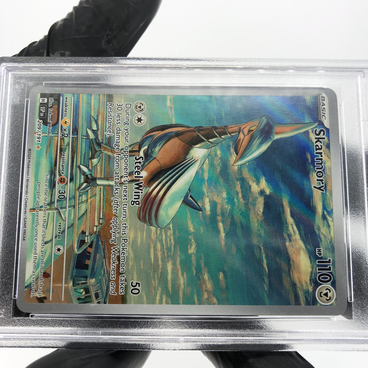 PSA 9 Pokemon Card Skarmory 209/191 SSP Surging Sparks 2024 English Karte [9]