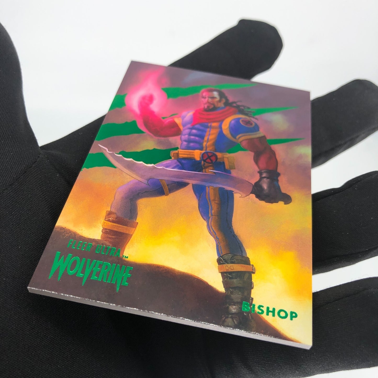 Marvel Card Bishop 61 Green Fleer Upper Wolverine Ultra [A]