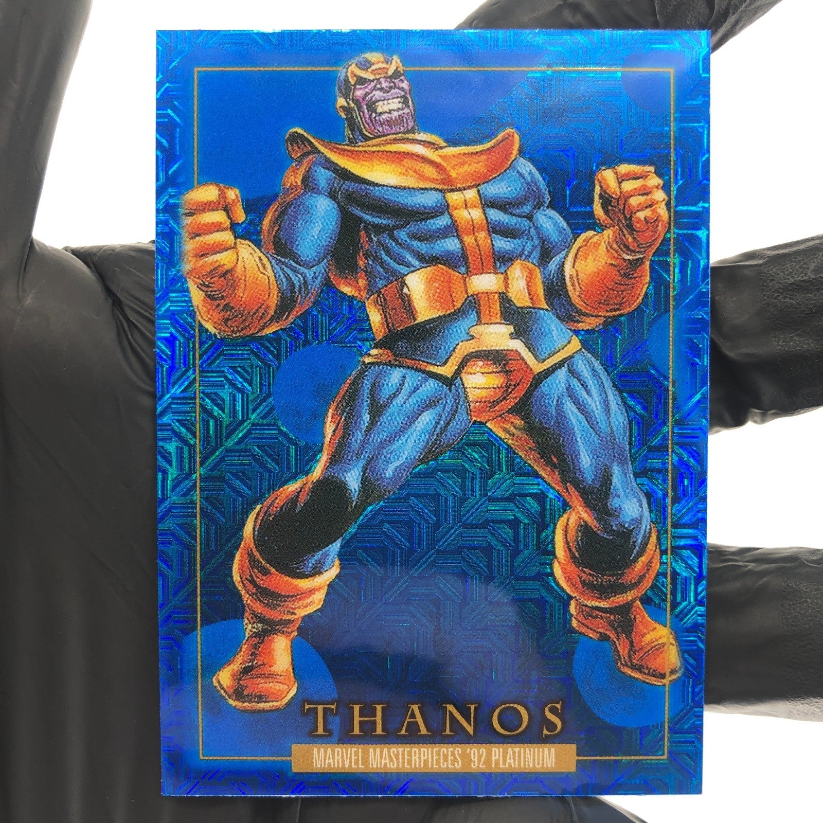 Marvel Card Thanos 83 Blue Traxx  Holo Fleer Upper Deck Masterpieces 92 [NM]