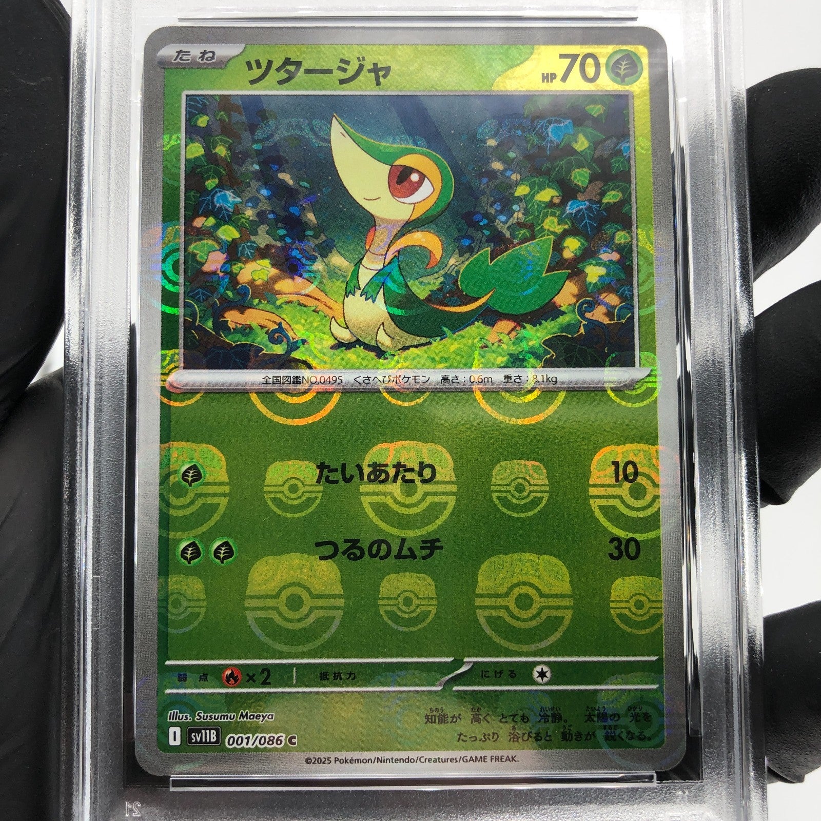 PSA 9 Pokemon Card Snivy 001/086 C Masterball SV11B Japanese Karte [9] 3