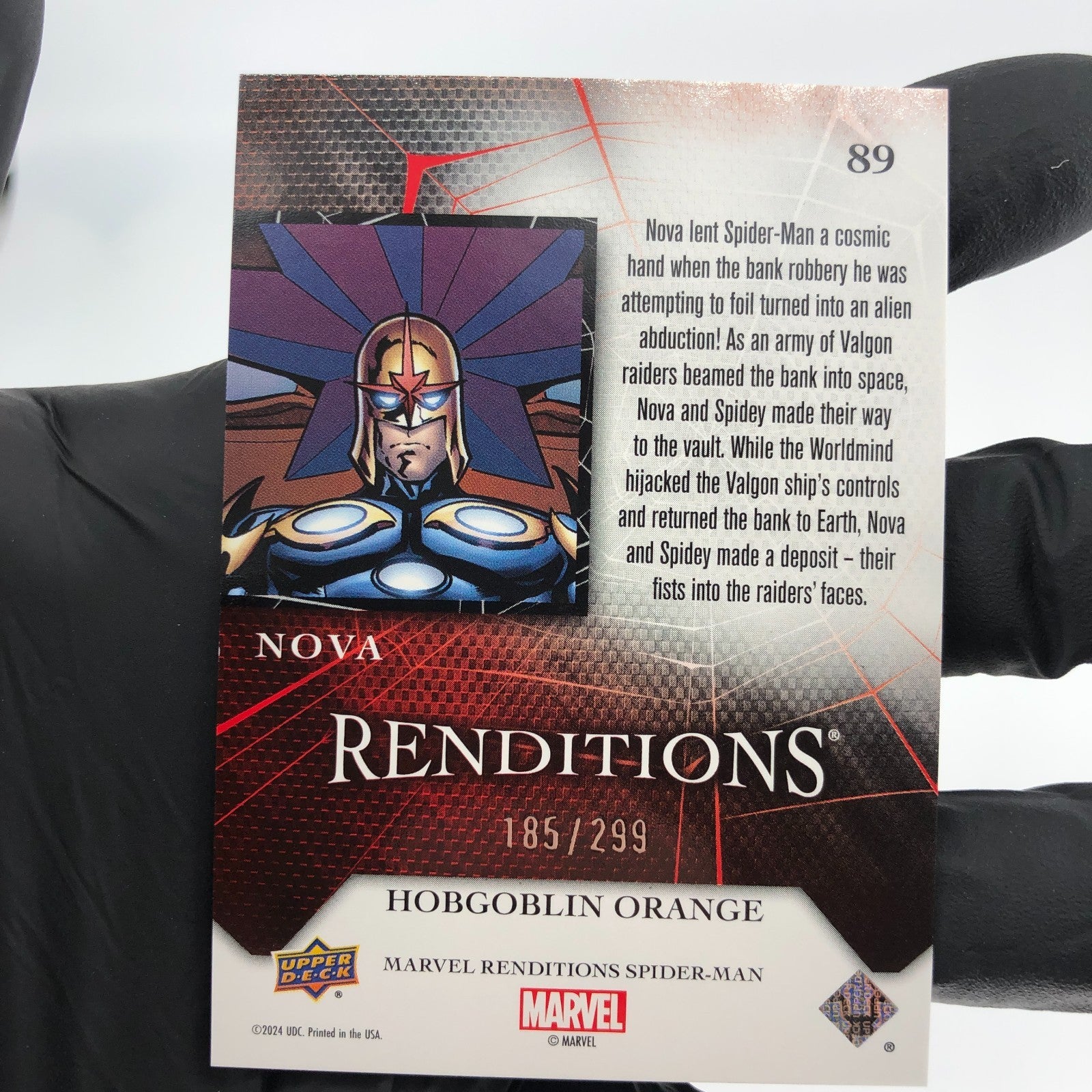 Marvel Card Nova 89 Orange  /299 Fleer Upper Deck Renditions [NM] 2