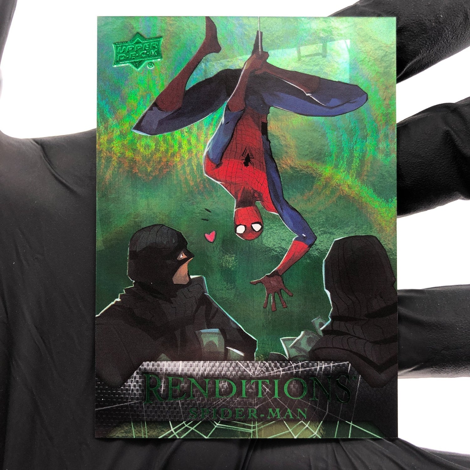 Marvel Card Spider-Man 62 Green  /399 Fleer Upper Deck Renditions [NM]