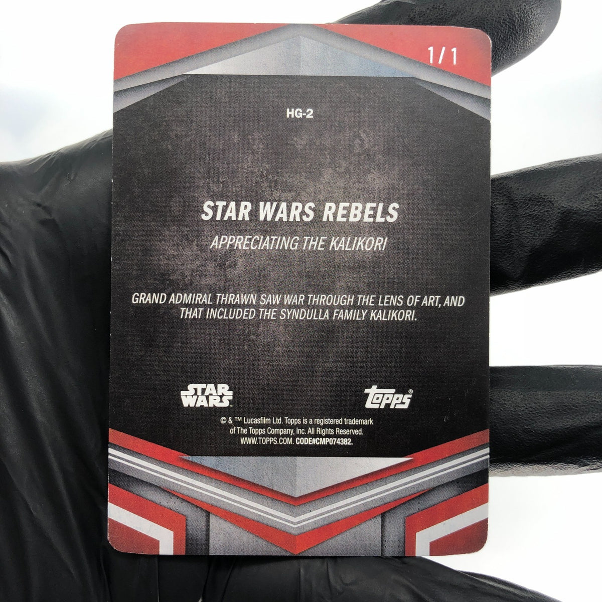 2024 Topps Masterworks Star Wars 1/1 Printing Plate Grand Admiral HG-2 [NM]