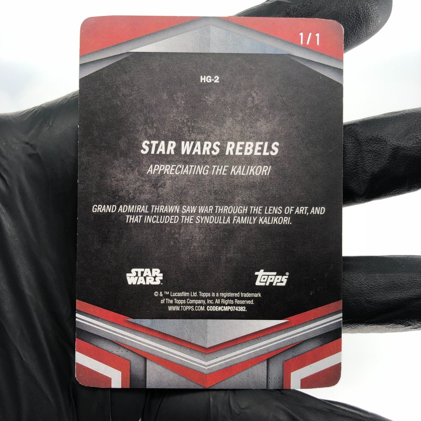2024 Topps Masterworks Star Wars 1/1 Printing Plate Grand Admiral HG-2 [NM]