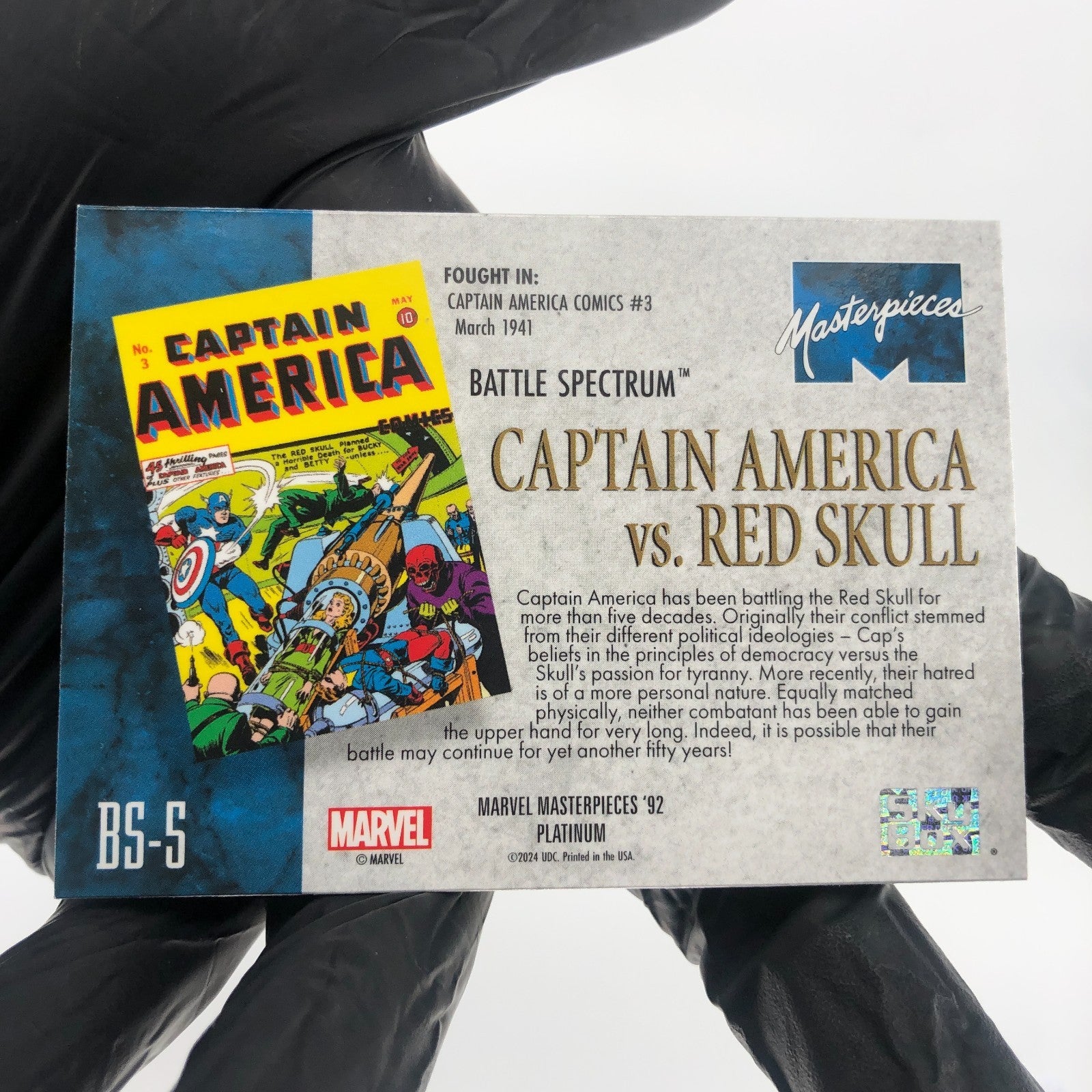 Marvel Card Captain America Vs Red Skull BS-5 Fleer Upper Deck Masterpieces [NM]
