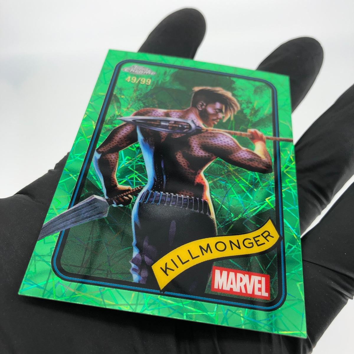 Marvel Card Killmonger 34 Green /99 Holo Topps Chrome 2025 [NM]