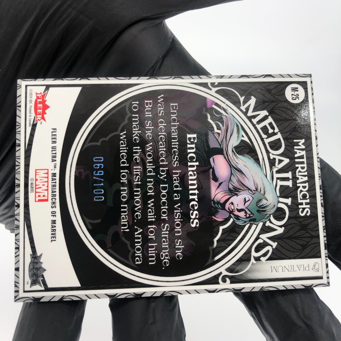 Marvel Card Enchantress M-25 Platinum /100 Matriarchs 2024 Fleer Upper Deck [NM]