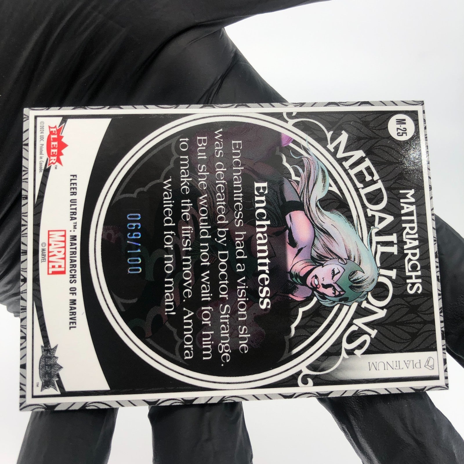 Marvel Card Enchantress M-25 Platinum /100 Matriarchs 2024 Fleer Upper Deck [NM]