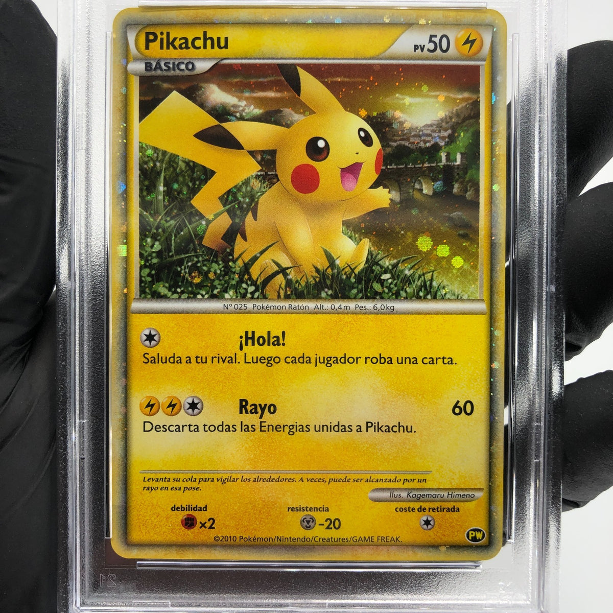 PSA 10 Pokemon Card Pikachu PW World Collection Holo Spanish Japanese Karte [10]