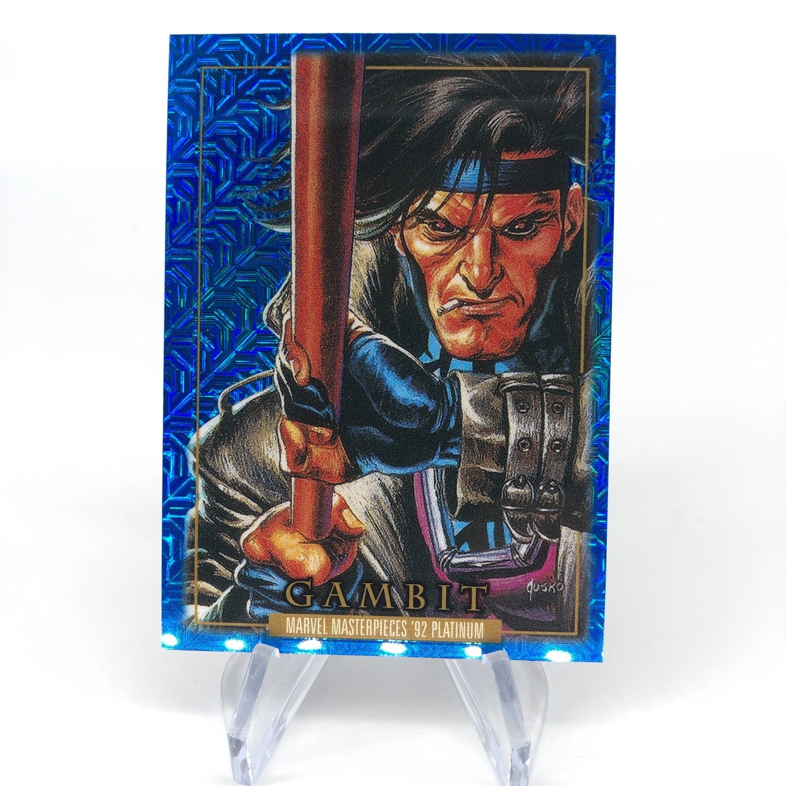 Marvel Card Gambit Blue Traxx 29 Fleer Upper Deck Masterpieces [NM]