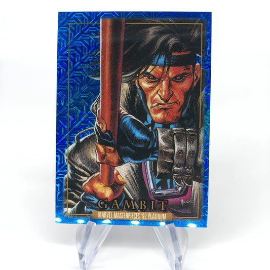 Marvel Card Gambit Blue Traxx 29 Fleer Upper Deck Masterpieces [NM]