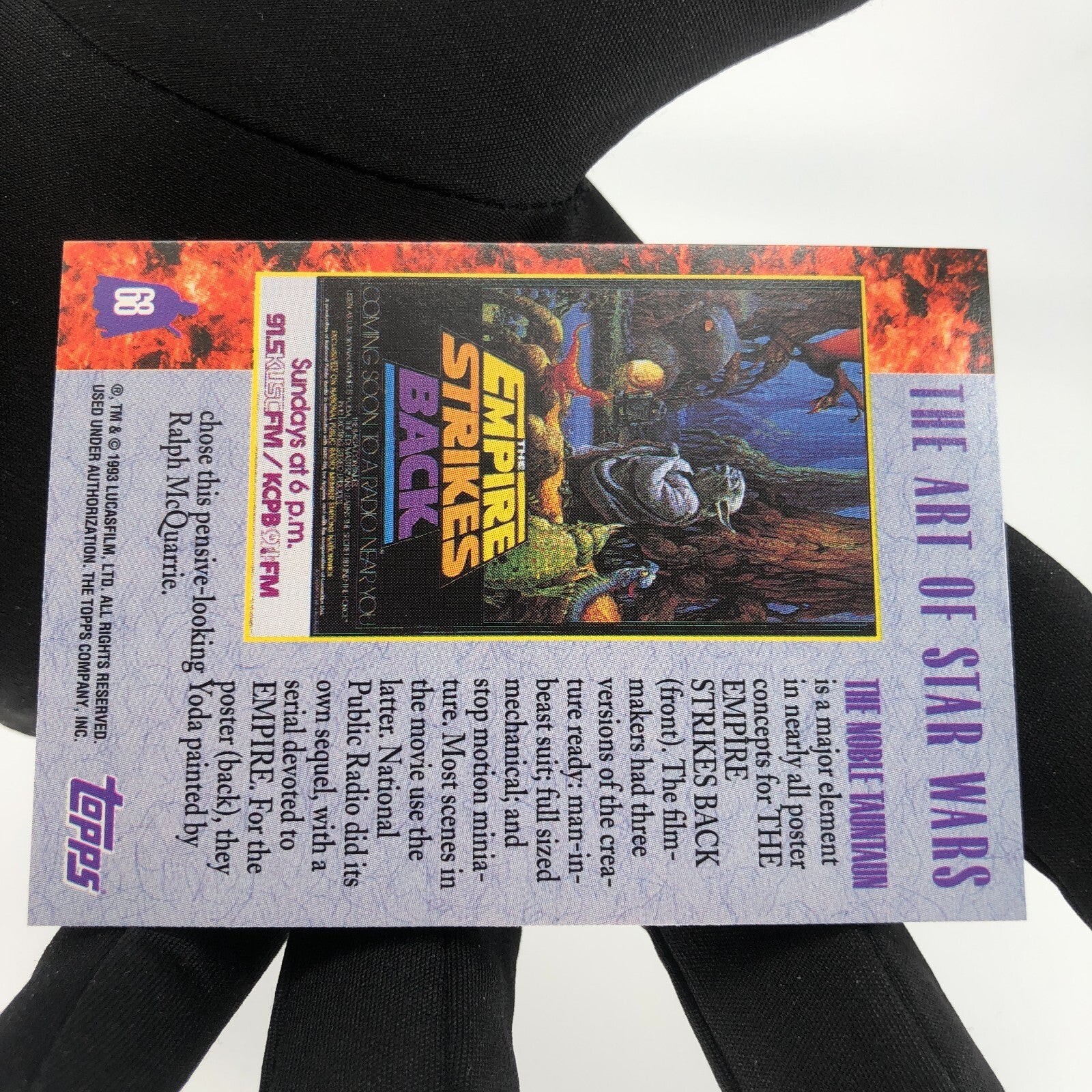 Star Wars Galaxy Card The Art Of 68 Topps Han Solo 1993 [Rank A]