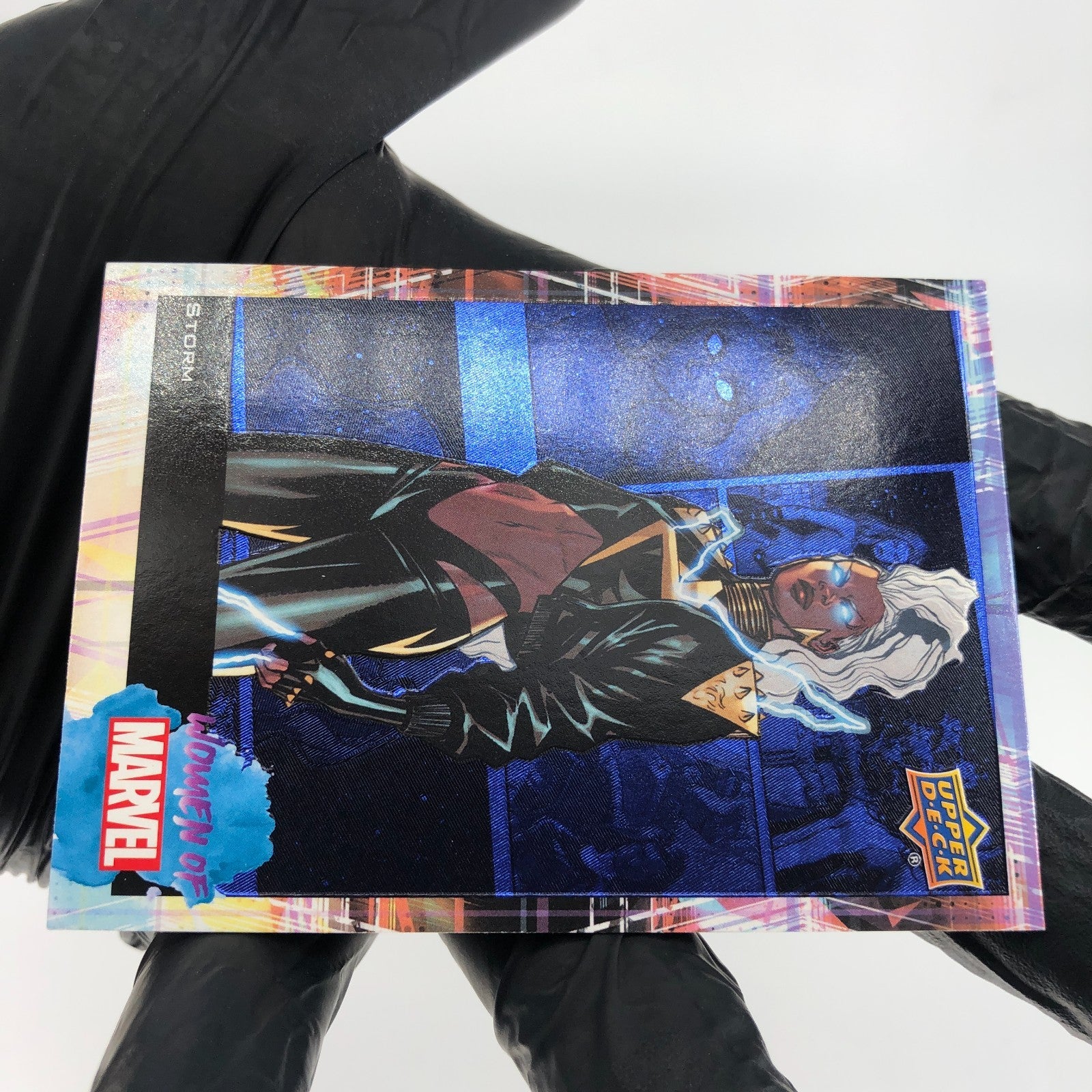 Marvel Card Storm 16 Blue Light Women of Marvel 2022 Holo Fleer Upper Deck [NM]
