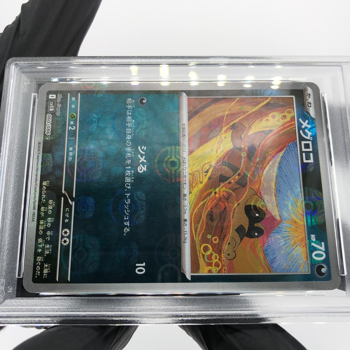 PSA 8 Pokemon Card Sandile 060/086 C Masterball SV11B Japanese Karte [8]
