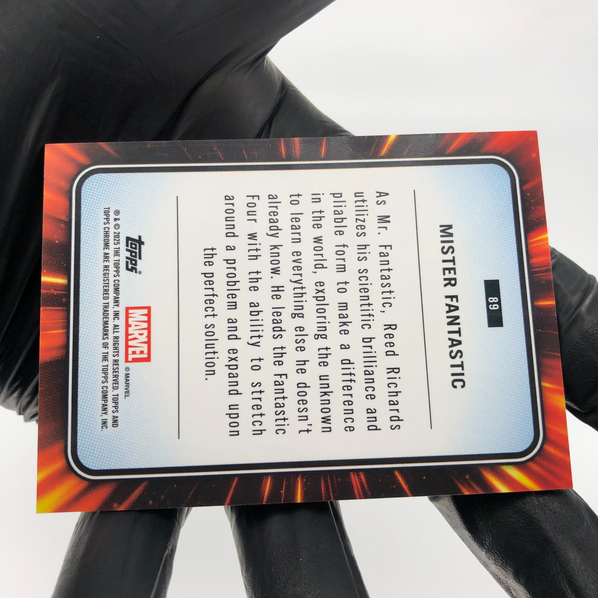 Marvel Card Mister Fantastic 89 Black Web /399 Topps Chrome 2025 [NM]