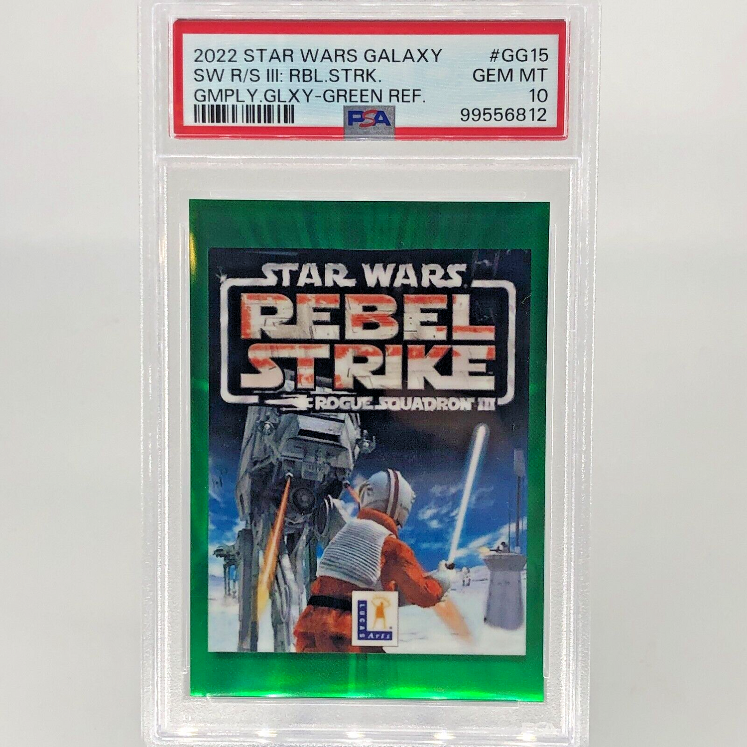PSA 10 Star Wars Galaxy 2022 Rebel Strike GG-15 /99 Green Topps Chrome [10]